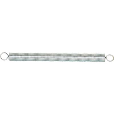 Prime-Line Extension Spring, Spring Steel Construction, Nickel, 0.080 Ga x 5/8 x 8-1/2 in., Closed Single Loop, 1 pk., SP 9635