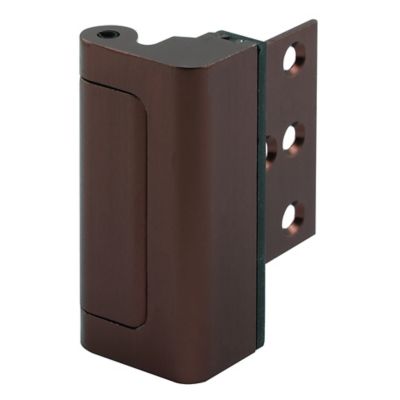 Prime-Line Door Reinforcement Lock, 3 in. Stop, Solid Brass Construction, Red Bronze, U 11441