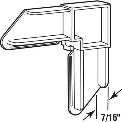 Image showing  No-Miter Screen Frame Corner, 7/16 x 1in., White Plastic, 20 pk., PL 14939