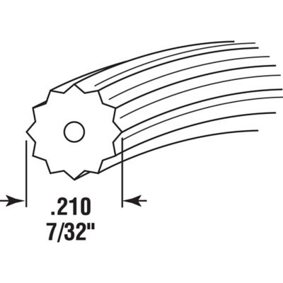 Image showing  0.21 in. x 250 ft. Roll Black Spline, 1 Roll, P 7595