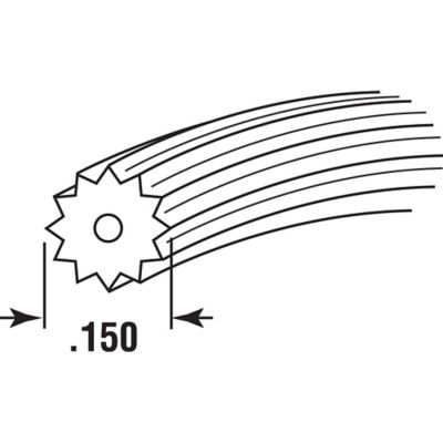 Image showing  Screen Retainer Spline, 0.150 in., 250 ft. Roll, Black, P 7613
