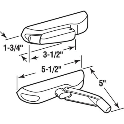 Image showing  5-1/2 in. Nesting Folding Handle for Casement and Awning Operators, TH 24086