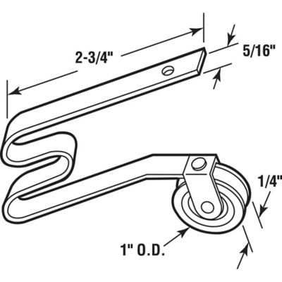 Image showing  1 in. Stainless Steel M Style Tension Spring Roller, 2-Pack