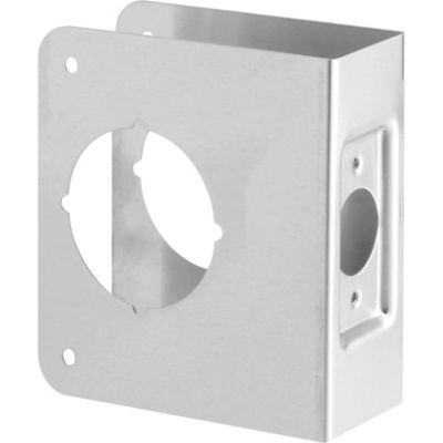 Prime-Line Stainless Steel Lock & Door Reinforcement Plate for 1-3/4in. Thick Doors, Stainless Steel Finish (Single pk.), U 9553