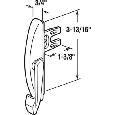 Image showing  Maxim Locking Handle, White, TH 24014
