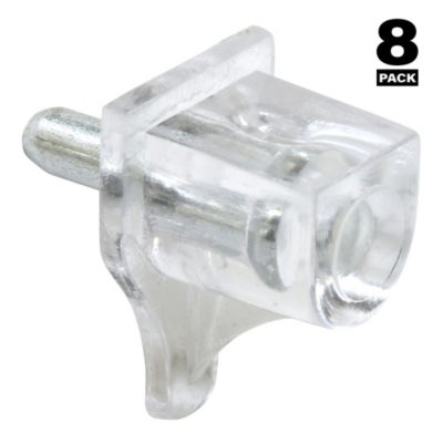 Image showing  3 Mm., Clear Plastic and Steel Peg, Shelf Support Peg, 8 pk., U 10156