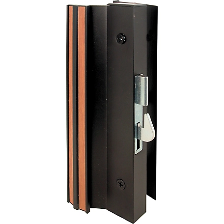 Prime-Line Sliding Glass Door Handle Set, 4-15/16 in., Extruded Aluminum, Black, C 1001