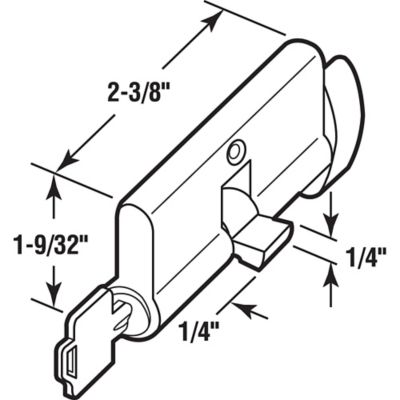 Image showing  Key Cylinder with Thumbturn, Solid Brass Construction, Polished Brass, K 5062