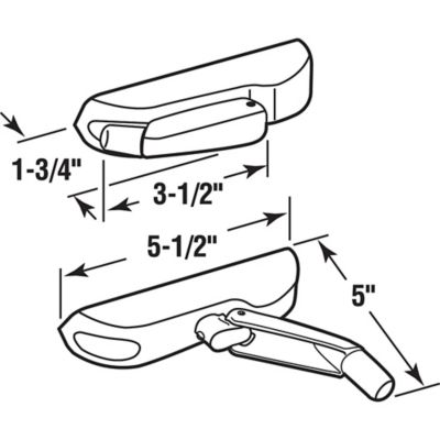 Image showing  5-1/2 in. Bronze Plastic Cover with Diecast Cover and Nesting Folding Handle, TH 24087