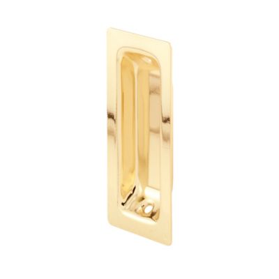 Prime-Line 3 in. Brass Oblong Closet Door Finger Pull, 2 pk., N 7138