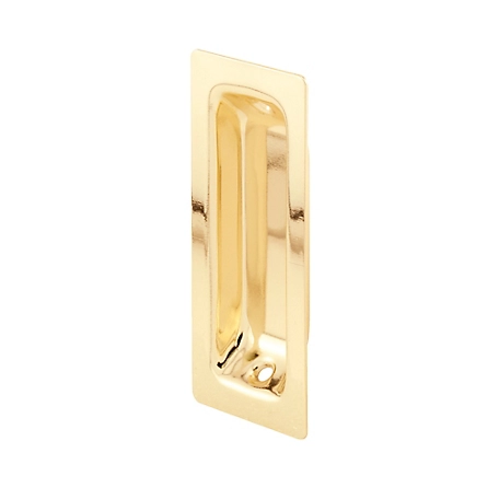 Prime-Line 3 in. Brass Oblong Closet Door Finger Pull, 2 pk., N 7138