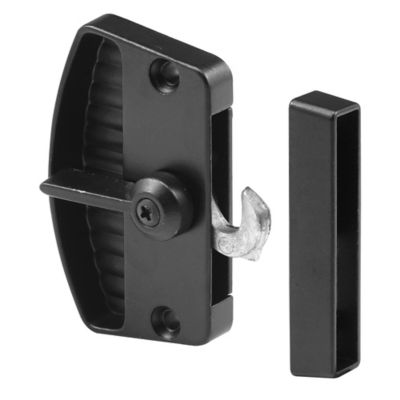 Prime-Line Deluxe Latch and Pull, 2-3/8 in., Diecast Construction, Painted Black, A 155