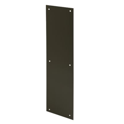 Prime-Line Door Push Plate, 4 in. x 16 in., Bronze, J 4686