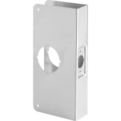 Prime-Line Stainless Steel Lock & Door Reinforcement Plate for 1-3/4in. Thick Doors, Stainless Steel Finish (Single pk.), U 9552