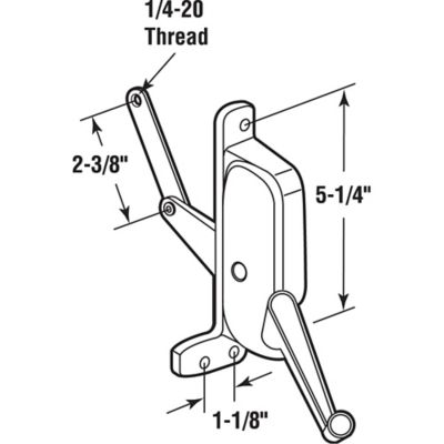 Image showing  2-3/8 in. Right-Hand Awning Window Operator, H 3668