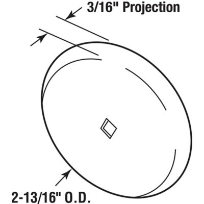 Image showing  Cabinet Knob Backplate, 2-13/16 in. Outside Diameter, Stamped Steel, 5 pk., MP9202