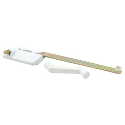Prime-Line 9-1/2 in. Single-Arm Right-Hand Casement Operator with Crank, Fits Truth, White Finish, TH 23025