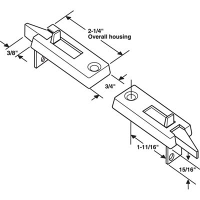 Image showing  Spring-Loaded Sliding Window Tilt Latch, Black, 1 Set, MP2628