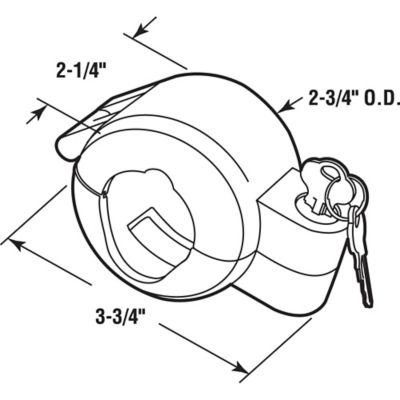 Image showing  Handle Lock-Out Device, Fits Round Door Knobs with Max Diameter of 2-7/8 in.