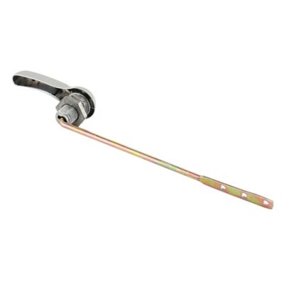 Image showing  Toilet Tank Lever with Metal Alloy Arm and Metal Nut and Chrome-Finished Handle