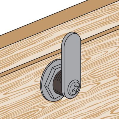 Image showing  Drawer and Cabinet Lock Kit, 7/8 in., Diecast Housing with Brass Finish, U 9944