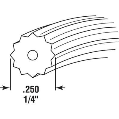 Image showing  0.25 in. x 250 ft. Roll Black Spline, 1 Roll, P 7604