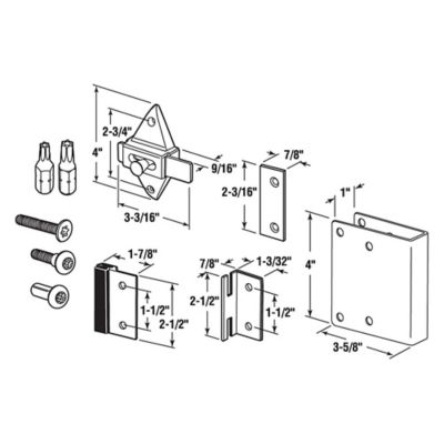 Image showing  Qwik-Fix Repair Kit for 1 in. Square Edge Inswing Doors, 656-1003