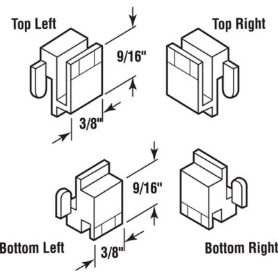 Image showing  3/8 in. x 9/16 in. Black Plastic Window Corner Guide for Likit Windows, 4 pk., G 3078