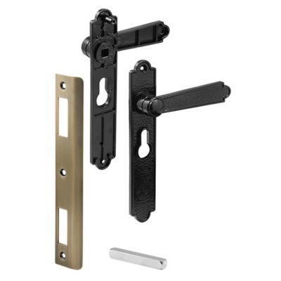 Prime-Line Diecast, Black Dimpled, Security Screen Or Storm Door Lever Set, K 5063