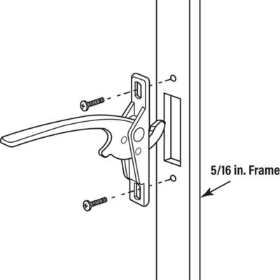 Image showing  White Casement Window Locking Handle, H 3716