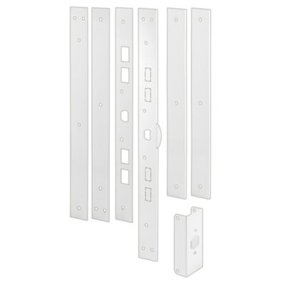 Prime-Line White Jamb Repair and Reinforcement Kit, 59-1/2 in. Installed, Steel Construction