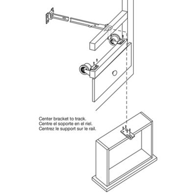 Image showing  Steel Bracket Drawer Track Roller with Plastic Roller, 2 pk., R 7132