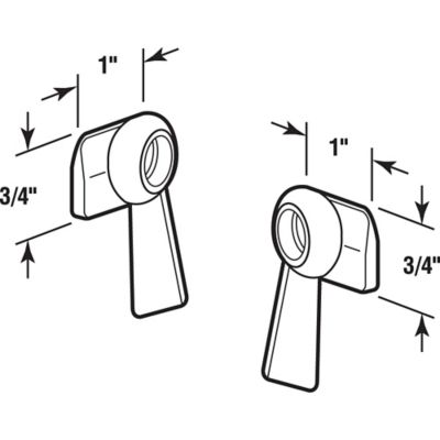 Image showing  Diecast Right and Left Hand Sliding Window Sash Locks, 1 Pair