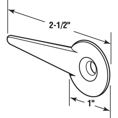 Image showing  Zinc Die-Cast Sliding Screen Door Latch Lever with No-Stop Pin