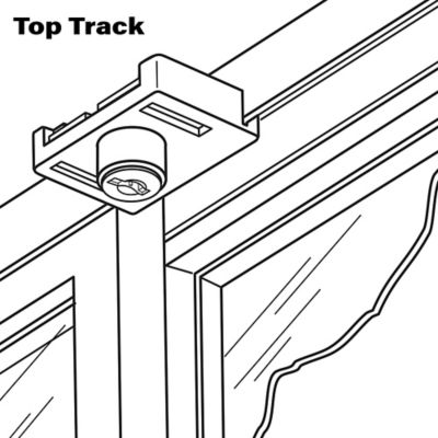 Image showing  1-23/32 in. White Keyed Sliding Window Lock