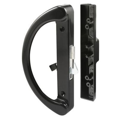 Prime-Line Black Die-Cast Hook Latch Sliding Door Handle