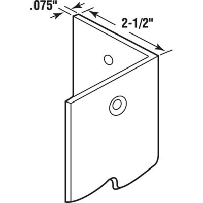 Image showing  2-1/2 x 48in. Clear Corner Shield with Screws, 6 pk., MP10068