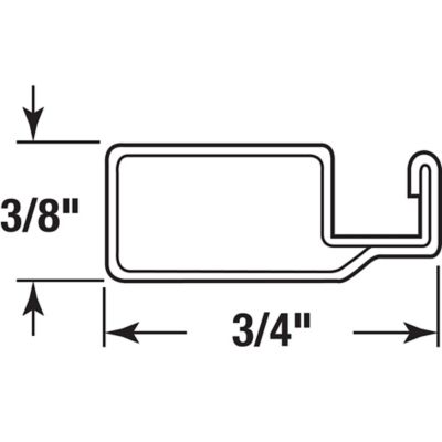 Image showing  3/8 in. x 3/4 in. x 72 in. Aluminum Screen Frame, Uses 3/8 in. x 3/4 in. Screen Frame Corners, White, 20 pc.