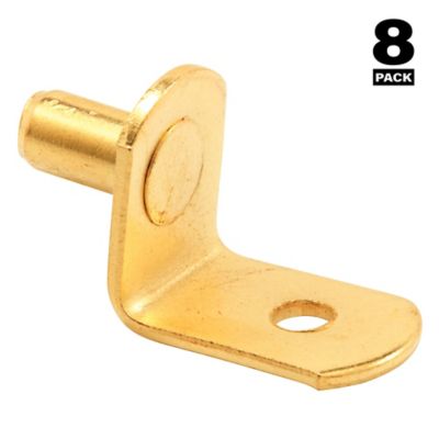 Image showing  20 lb. 1/4 in. Brass-Plated Steel L-Shelf Support Pegs, 8 pk., U 10168