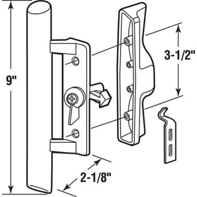 Image showing  Sliding Glass Door Handle Set, 3-1/2 in.