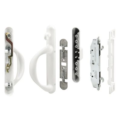 Prime-Line White Mortise System Left Hand Patio Door Handle