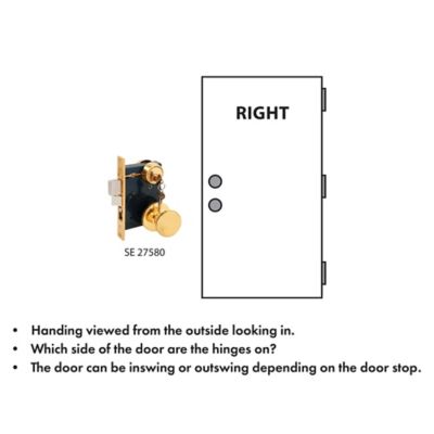 Image showing  2-1/2 in., Backset, Entrance Mortise Lockset, Wrought Solid Brass, SE 27580