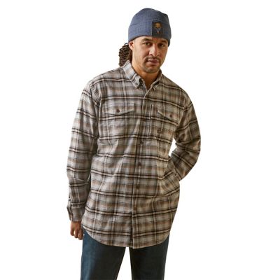 Ariat Men's Rebar Flannel Durastretch Long -Sleeve Work Shirt