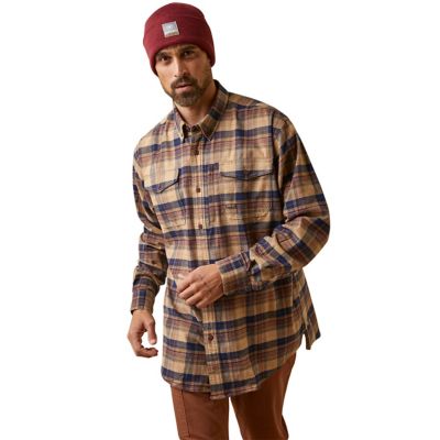 Ariat Men's Rebar Flannel Durastretch Long -Sleeve Work Shirt