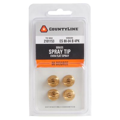 Image showing  0.4 GPM Even Flat Brass Spray Nozzles, 4-Pack