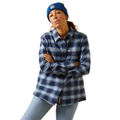 Ariat Women's Rebar Flannel Durastretch Long Sleeve Work Shirt My one complaint is I wish the sleeves were slightly longer but I do have long arms and feel this way about most long sleeve shirts