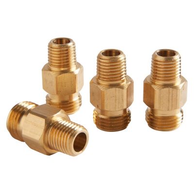 Image showing  11/16 in. IM x 1/4 in. NPT Brass Nozzle Fittings, 4-Pack