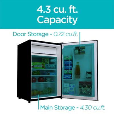 Image showing  Compact Refrigerator Mini Fridge with Freezer, 4.3 cu. ft., BCRK43B