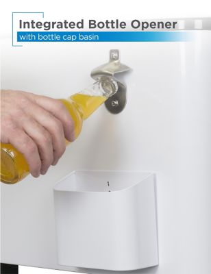 Image showing  Mobile Cooler Cart with 2 Door Seal Lid & Bottle Opener with Catch Basin