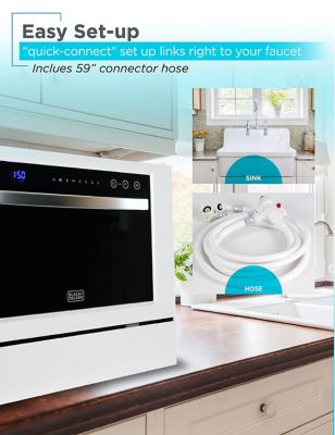 Image showing 5 th Black & Decker Compact Countertop Dishwasher, 6 Place Settings
